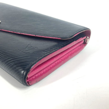 LOUIS VUITTON Long Wallet Purse M64322 Epi Leather black Epi Portefeuille Sarah