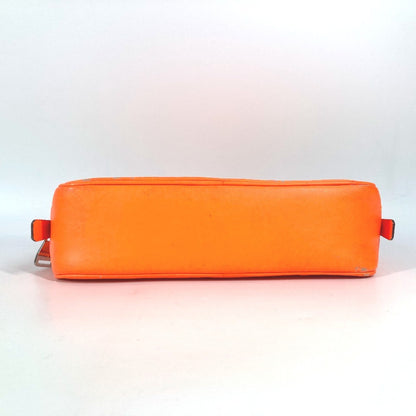 LOUIS VUITTON Pouch N23348 Damier Anfini Leather Orange Damier Anfini Truth Cracking T