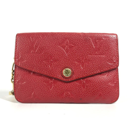 LOUIS VUITTON Coin case M60634 Monogram Ann Platt Leather Red Monogram Ann Platt Pochette Cre