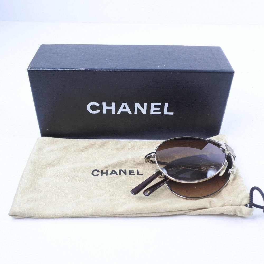 CHANEL sunglasses 4123-Q metallic Brown Folding