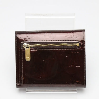 LOUIS VUITTON Tri-fold wallet M93520 Monogram Vernis Amarrant Vernis with coin pocket