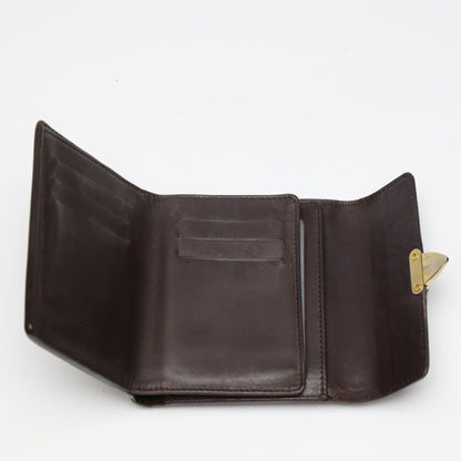 LOUIS VUITTON Tri-fold wallet M93520 Monogram Vernis Amarrant Vernis with coin pocket
