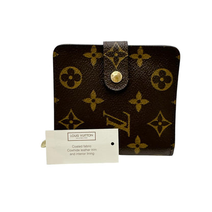 LOUIS VUITTON Bifold Wallet M61667 Monogram canvas Brown Monogram Compact zip