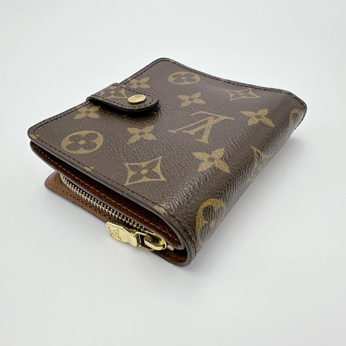 LOUIS VUITTON Bifold Wallet M61667 Monogram canvas Brown Monogram Compact zip