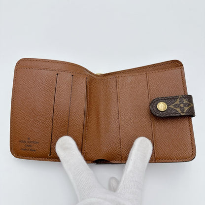 LOUIS VUITTON Bifold Wallet M61667 Monogram canvas Brown Monogram Compact zip