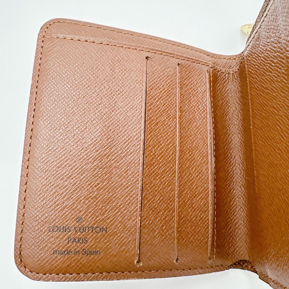 LOUIS VUITTON Bifold Wallet M61667 Monogram canvas Brown Monogram Compact zip