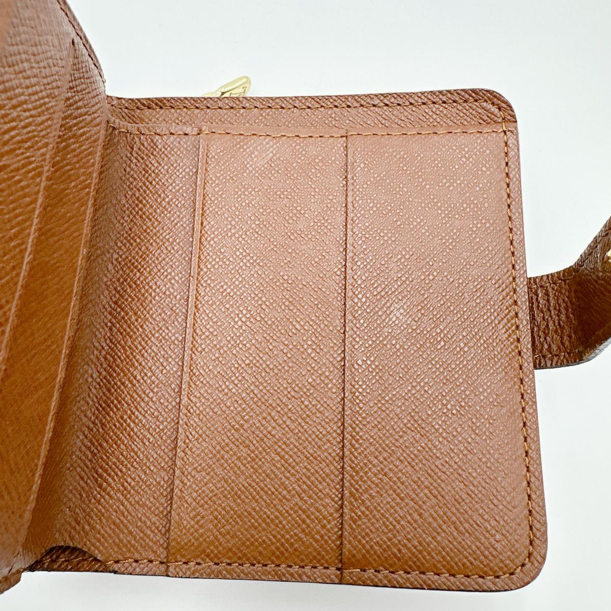LOUIS VUITTON Bifold Wallet M61667 Monogram canvas Brown Monogram Compact zip