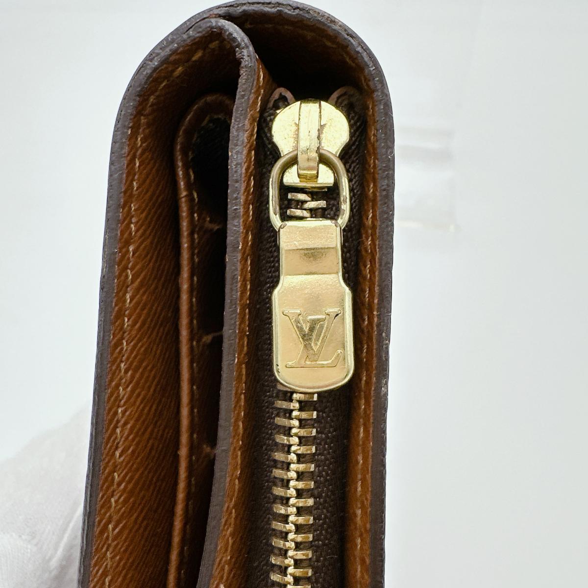 LOUIS VUITTON Bifold Wallet M61667 Monogram canvas Brown Monogram Compact zip