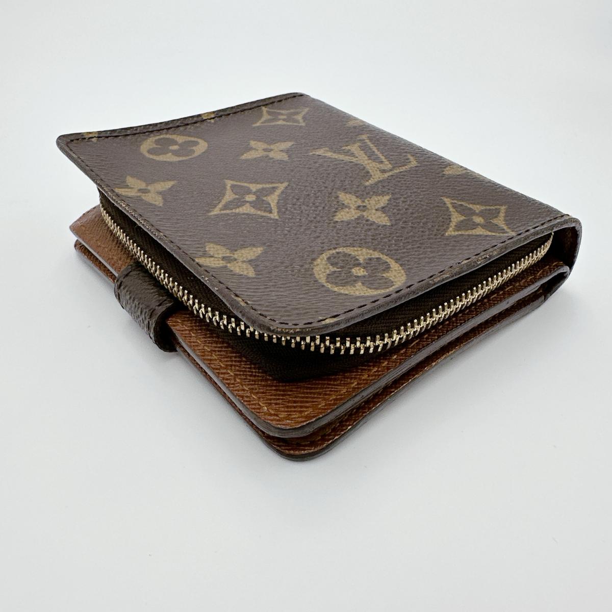 LOUIS VUITTON Bifold Wallet M61667 Monogram canvas Brown Monogram Compact zip