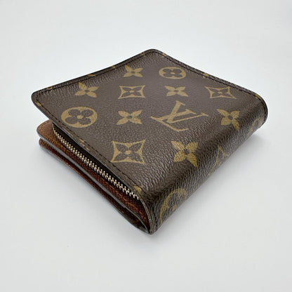 LOUIS VUITTON Bifold Wallet M61667 Monogram canvas Brown Monogram Compact zip