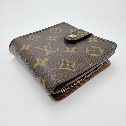 LOUIS VUITTON Bifold Wallet M61667 Monogram canvas Brown Monogram Compact zip