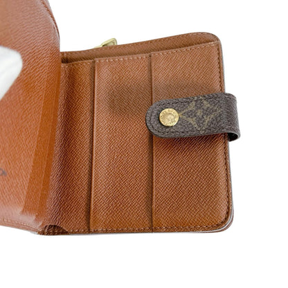 LOUIS VUITTON Bifold Wallet M61667 Monogram canvas Brown Monogram Compact zip