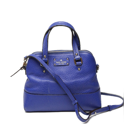 Kate Spade Handbag leather blue Shoulder 2WAY Women Used Authentic