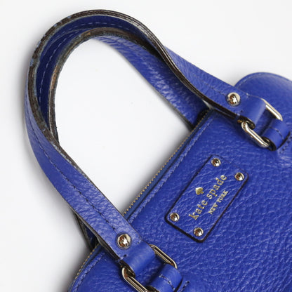 Kate Spade Handbag leather blue Shoulder 2WAY Women Used Authentic