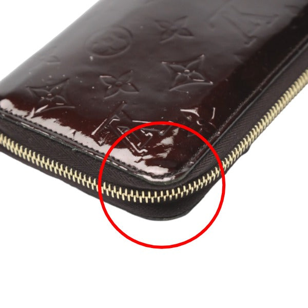LOUIS VUITTON Long Wallet Purse M93522 Monogram Vernis Amarrant Monogram Vernis Zippy wallet