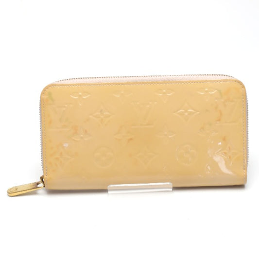 LOUIS VUITTON Long Wallet Purse M90076 Monogram Vernis Rose Angelique Vernis Zippy wallet