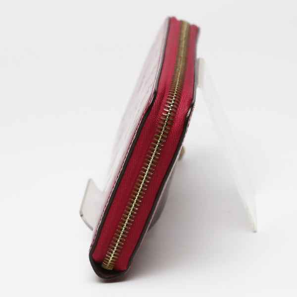 LOUIS VUITTON Long Wallet Purse M61379 Monogram Vernis Magenta Zip Around Vernis Zippy wallet Women Used Authentic