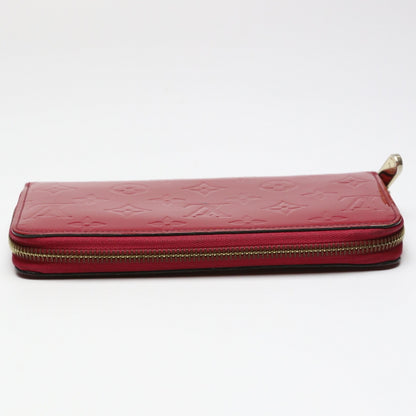 LOUIS VUITTON Long Wallet Purse M61379 Monogram Vernis Magenta Vernis Zippy wallet