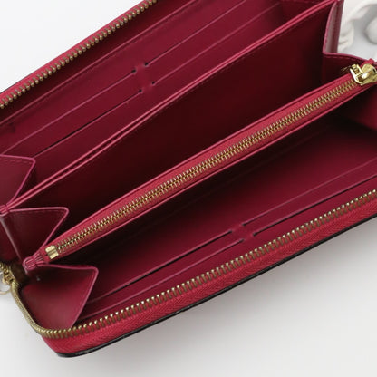 LOUIS VUITTON Long Wallet Purse M61379 Monogram Vernis Magenta Vernis Zippy wallet