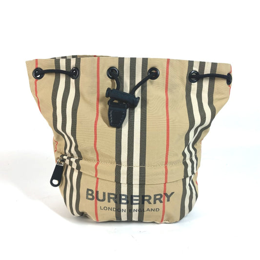 BURBERRY Pouch Nylon beige Handbag check