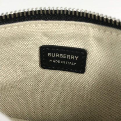 BURBERRY Pouch 8037549 canvas black logo LOVE