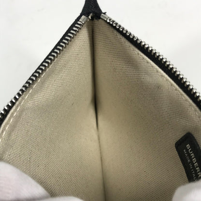 BURBERRY Pouch 8037549 canvas black logo LOVE
