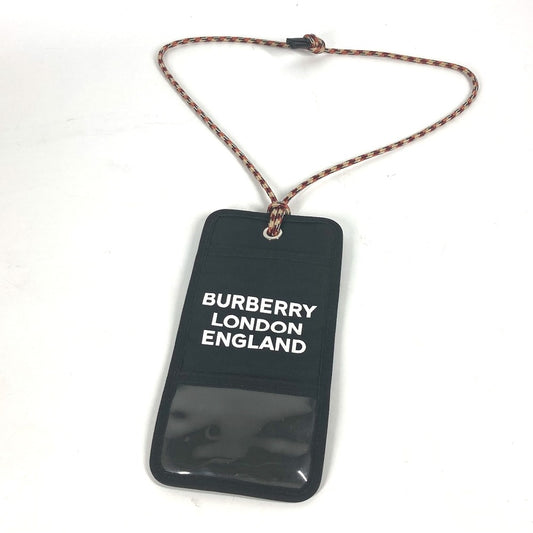 BURBERRY Pouch Nylon black Neck With Strap logo