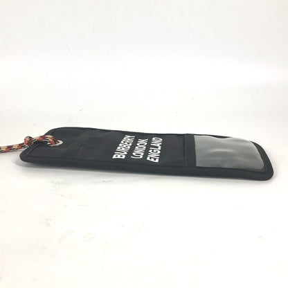 BURBERRY Pouch Nylon black Neck With Strap logo