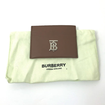 BURBERRY Card Case leather Brown logo