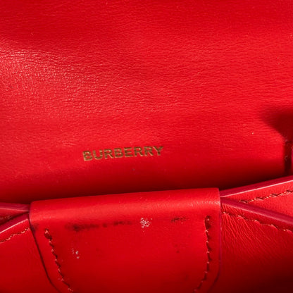 BURBERRY Folded wallet leather Red TB