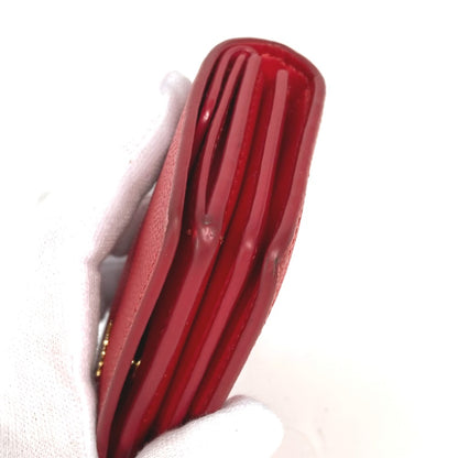 BURBERRY Folded wallet leather Red TB