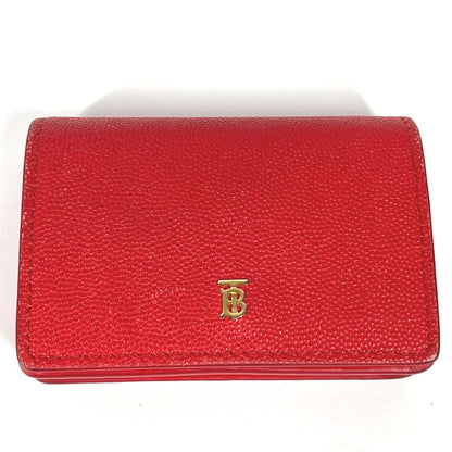 BURBERRY Folded wallet leather Red TB