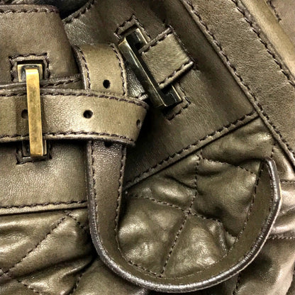BURBERRY Tote Bag Lamb leather Brown Men's Women Quilted Leather