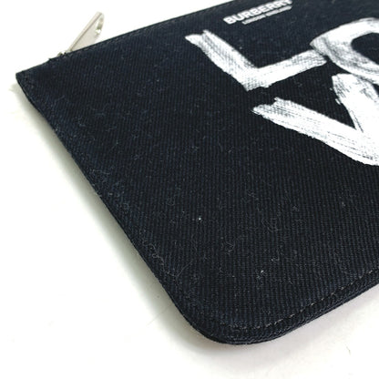 BURBERRY Pouch canvas black Makeup pouch Cosmetics Pouch LOVE