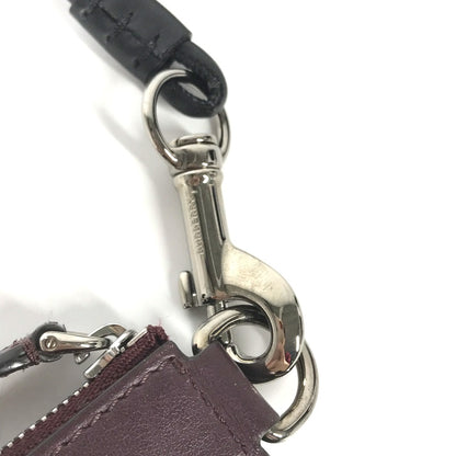 BURBERRY Coin case leather Purple type Wallet Coin Pocket With TB strap
