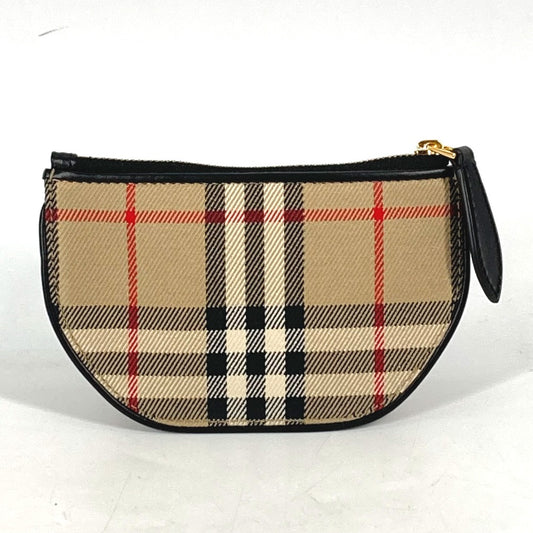 BURBERRY Coin case 8045031 Leather / canvas beige Coin Pocket Wallet Olympia