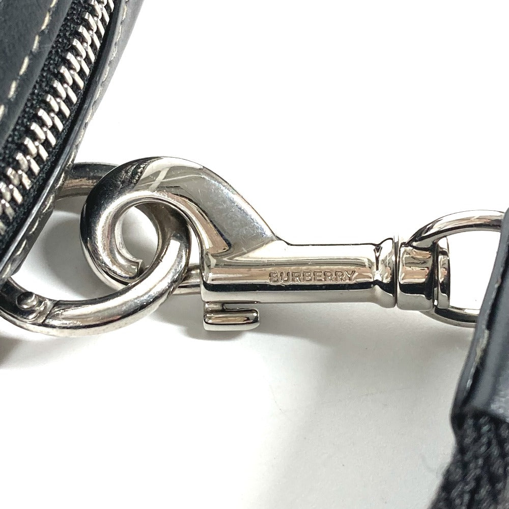 BURBERRY Coin case Leather, PVC black Coin Pocket Wallet check