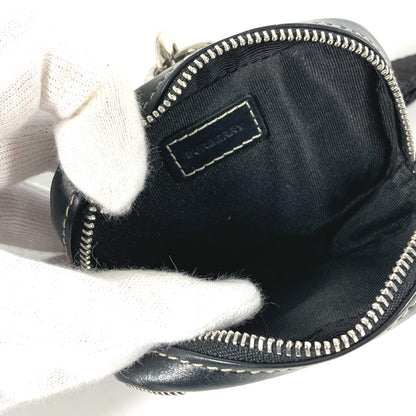 BURBERRY Coin case Leather, PVC black Coin Pocket Wallet check