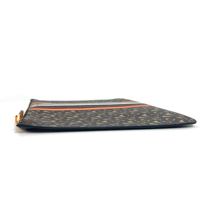 BURBERRY Clutch bag leather Brown TB logo
