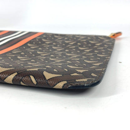 BURBERRY Clutch bag leather Brown TB logo