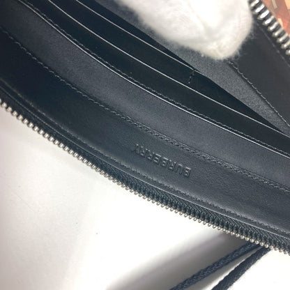 BURBERRY Clutch bag Nylon beige logo check TB