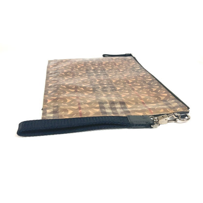 BURBERRY Clutch bag Nylon beige logo check TB
