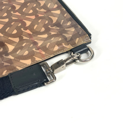 BURBERRY Clutch bag Nylon beige logo check TB