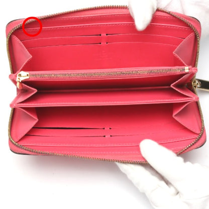 LOUIS VUITTON Long Wallet Purse M93202 Monogram Vernis Rose rich Vernis Zippy wallet