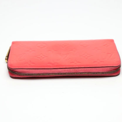 LOUIS VUITTON Long Wallet Purse M93202 Monogram Vernis Rose rich Vernis Zippy wallet