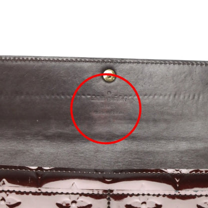 LOUIS VUITTON Long Wallet Purse M93524 Monogram Vernis Amarrant Vernis Portefeuille Sarah