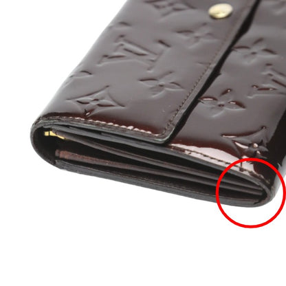 LOUIS VUITTON Long Wallet Purse M93524 Monogram Vernis Amarrant Vernis Portefeuille Sarah