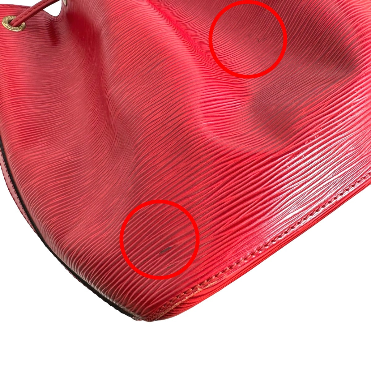 LOUIS VUITTON Shoulder Bag M44107 Epi Leather Castarian red Petit Noe Epi Drawstring type Women Used Authentic
