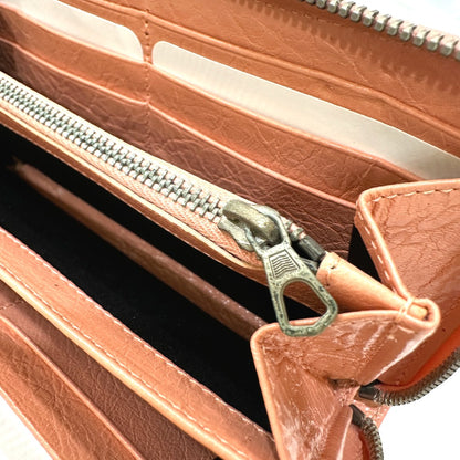 BALENCIAGA Long Wallet Purse 419805 leather pink beige Exclusive Wallet