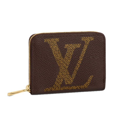 LOUIS VUITTON Coin case M69354 Monogram canvas Brown Zip around purse Giant Monogram unisex(Unisex) Used Authentic